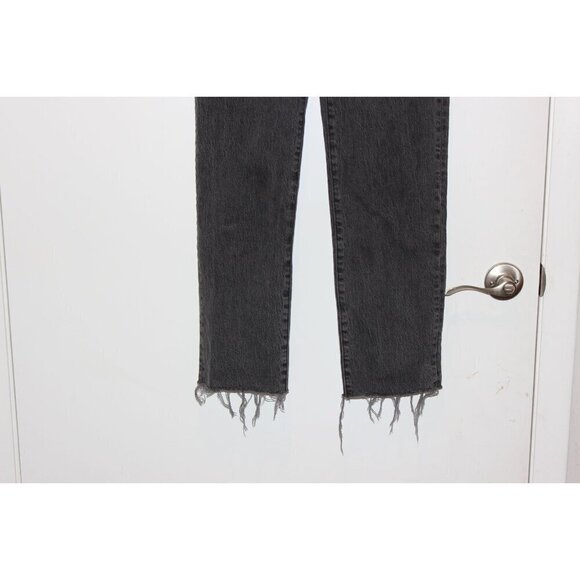 Madewell The Perfect Vintage STraoght Jeans Women Size 24 in black Ash - Picture 3 of 16